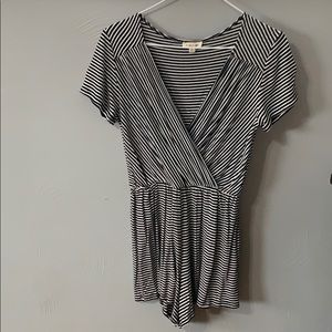 Black and white romper